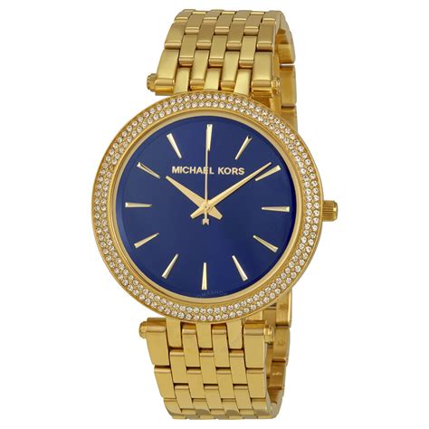 michael kors watch blue gold|michael kors darci blue.